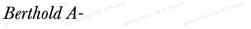 Berthold A字体转换
